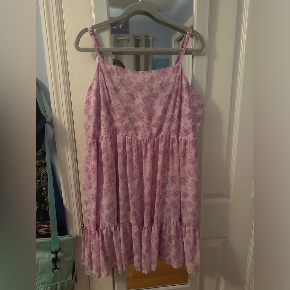 Forever 21 Pink Floral Plus Size Dress